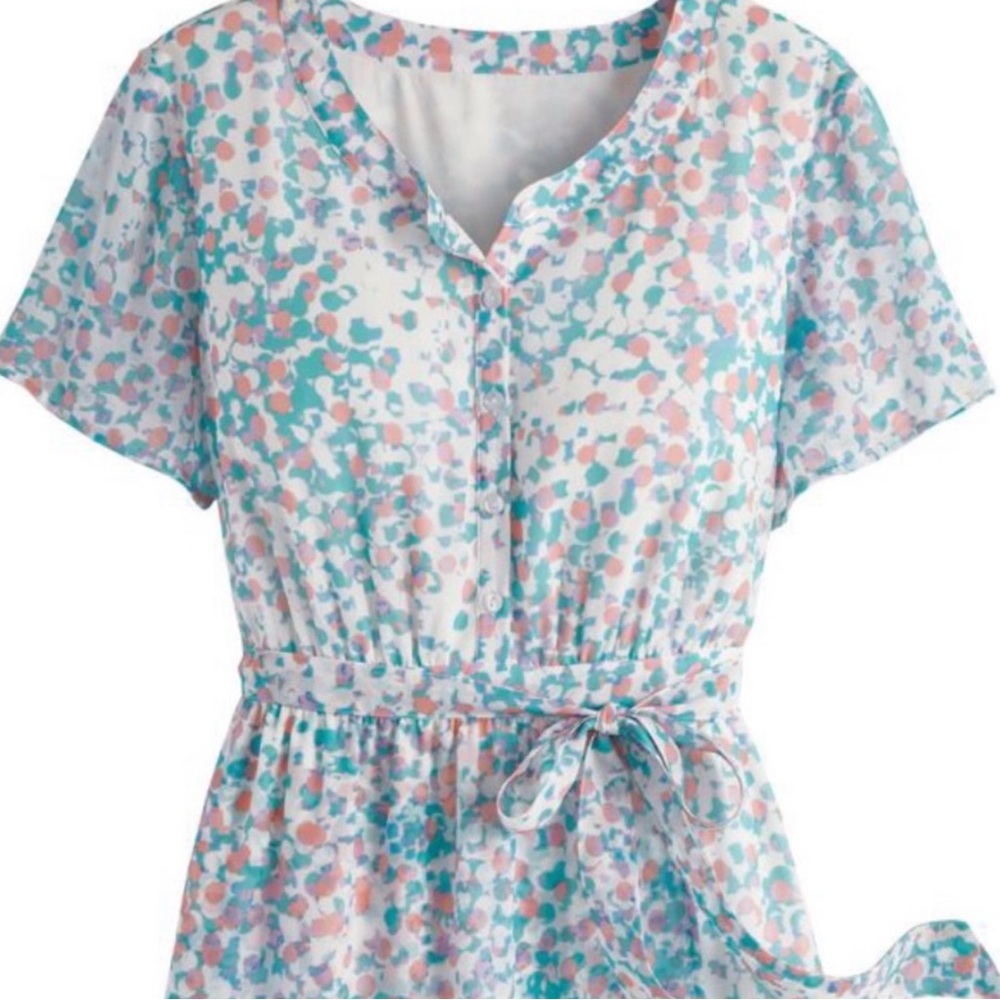 Splattered Paint Print Dress